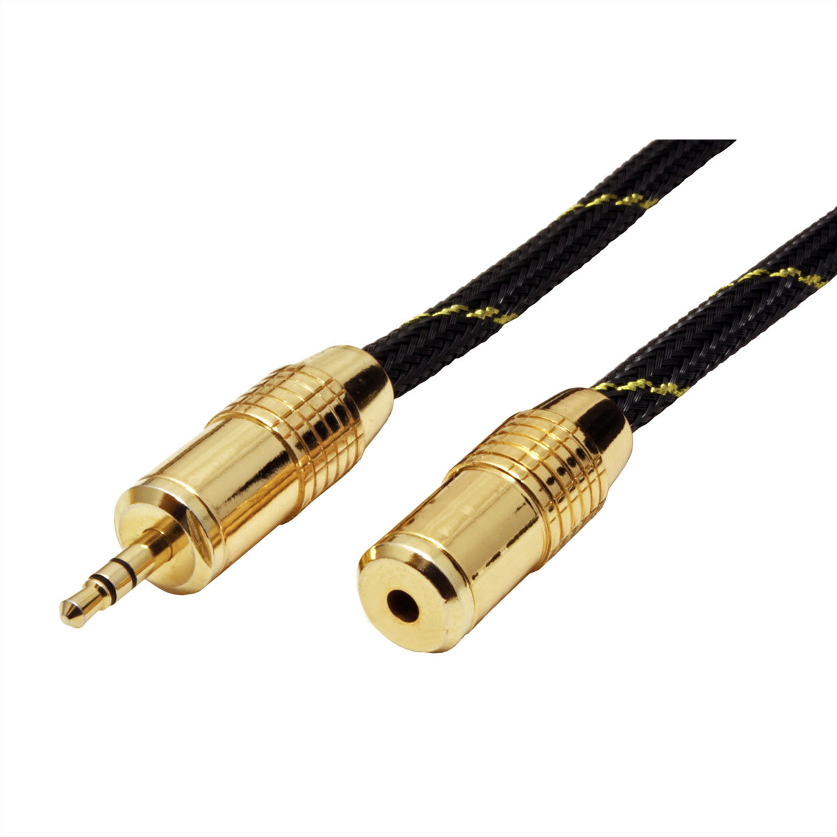 ROLINE 3,5-mm-Klinken-Verlängerung – Stecker zu Buchse – 10 m, 3-polig, vergoldeter Stecker