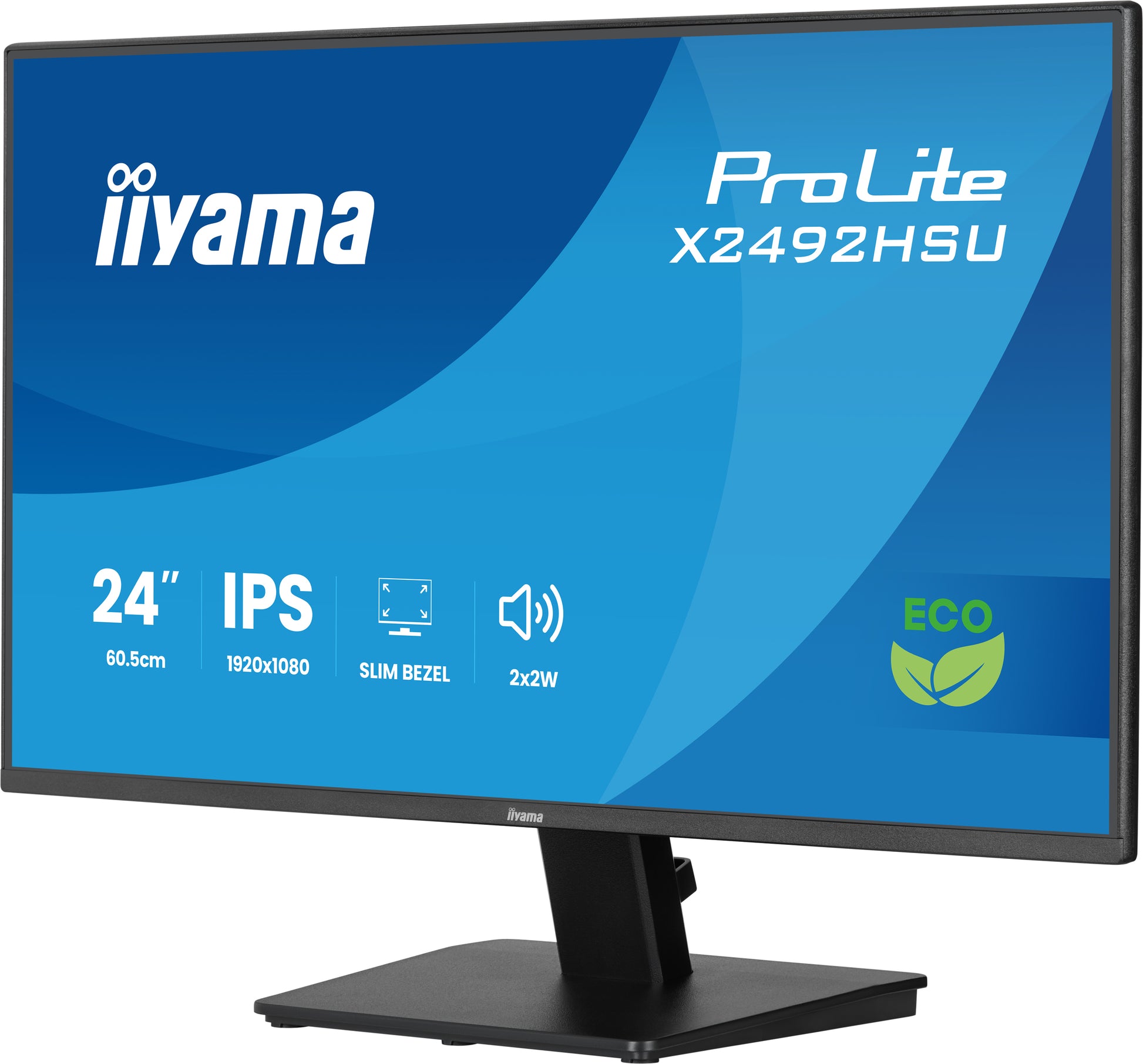 iiyama ProLite X2492HSU-B1 – Monitor, 24", 1920 × 1080 (Full HD), IPS, 120 Hz, 300 cd/m²