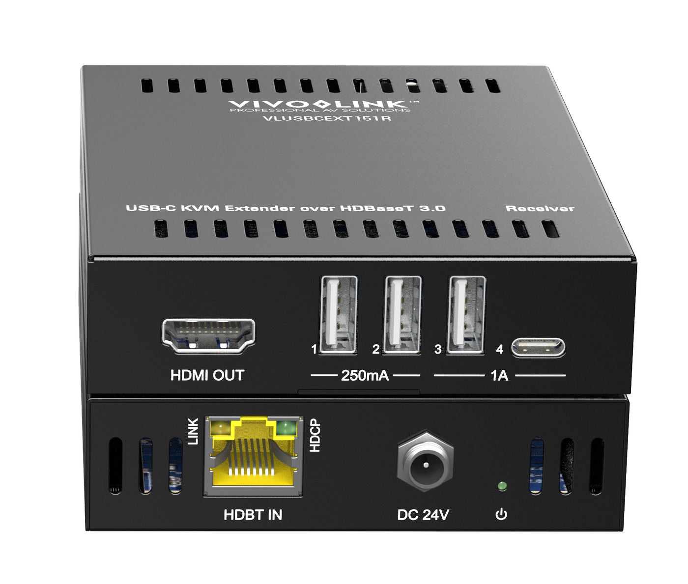 Vivolink USB-C KVM-Extender über HDBaseT, 4K (3840 × 2160)