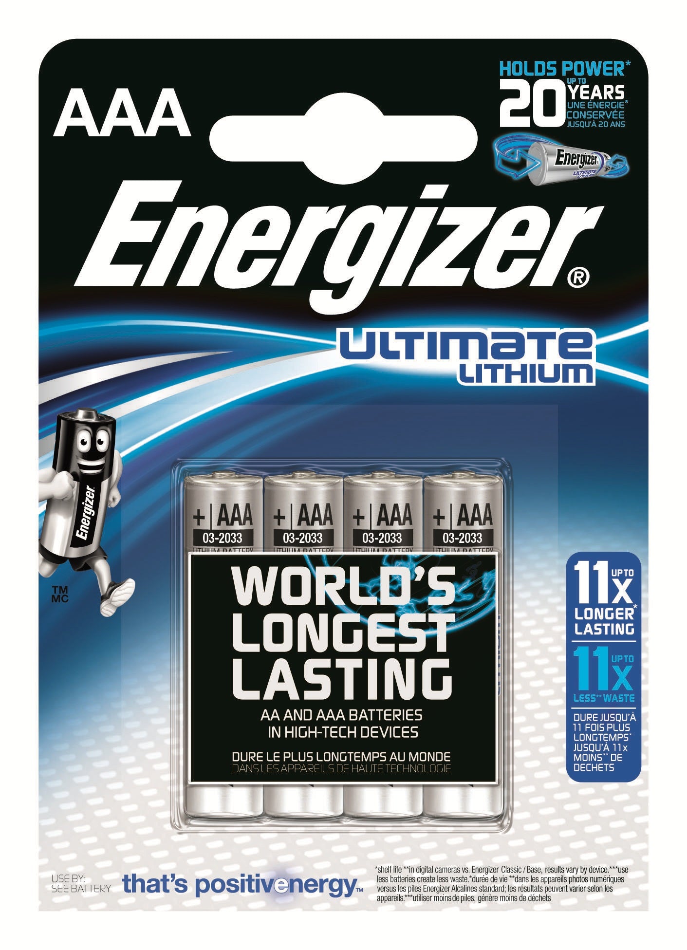 Energizer AAA Lithium Batterien, 1,5 V – 4 Stk.