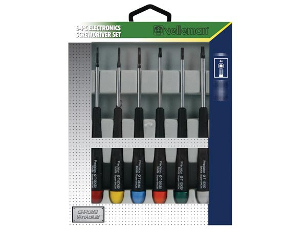 Velleman VTSET30 Präzisions-Schraubenzieher-Set – Torx T6–T15 – 6-teilig