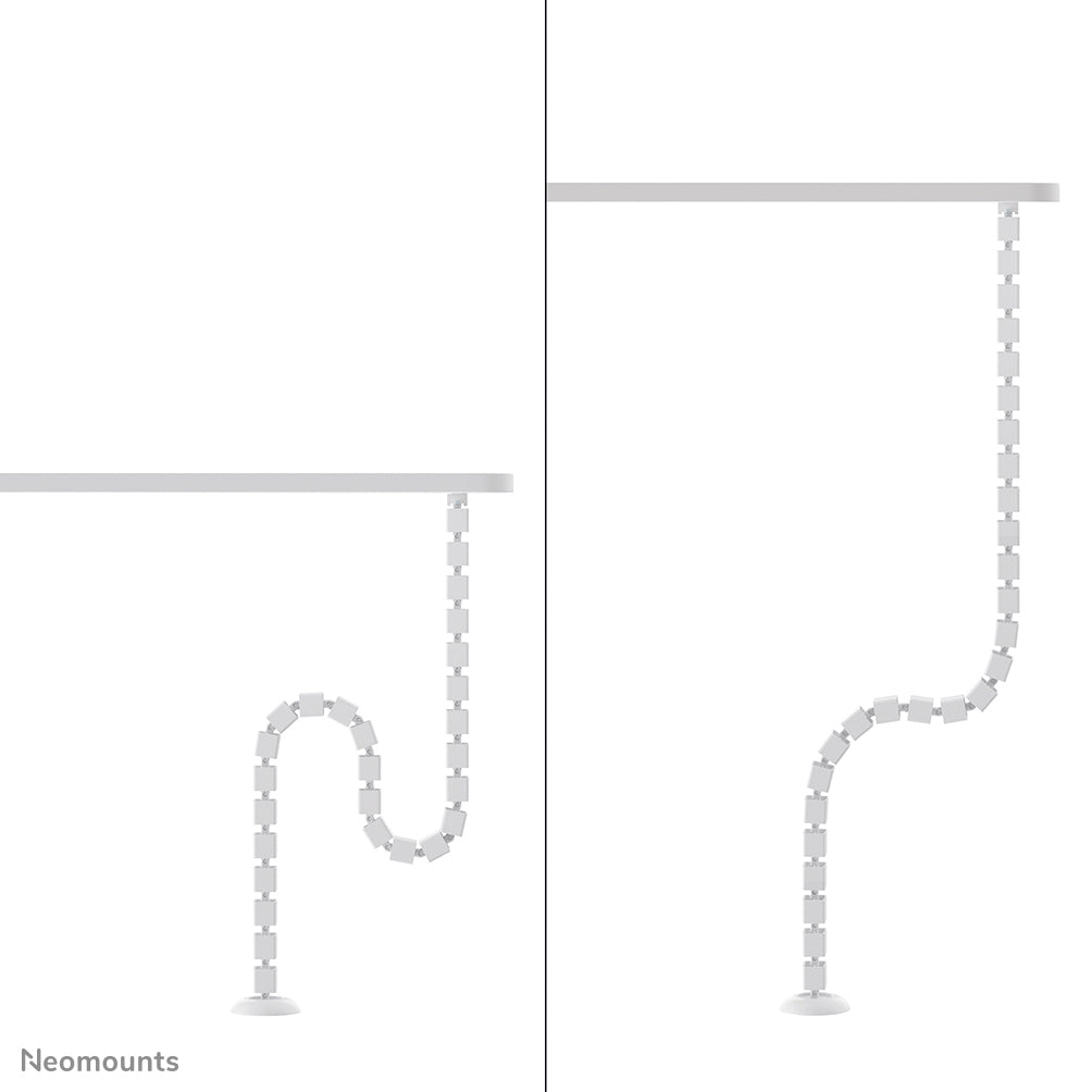 Neomounts ADS06-130WH Kabelführung – L 1'292 mm, höhenverstellbar, weiss, Kunststoff, B 994 × T 32 mm