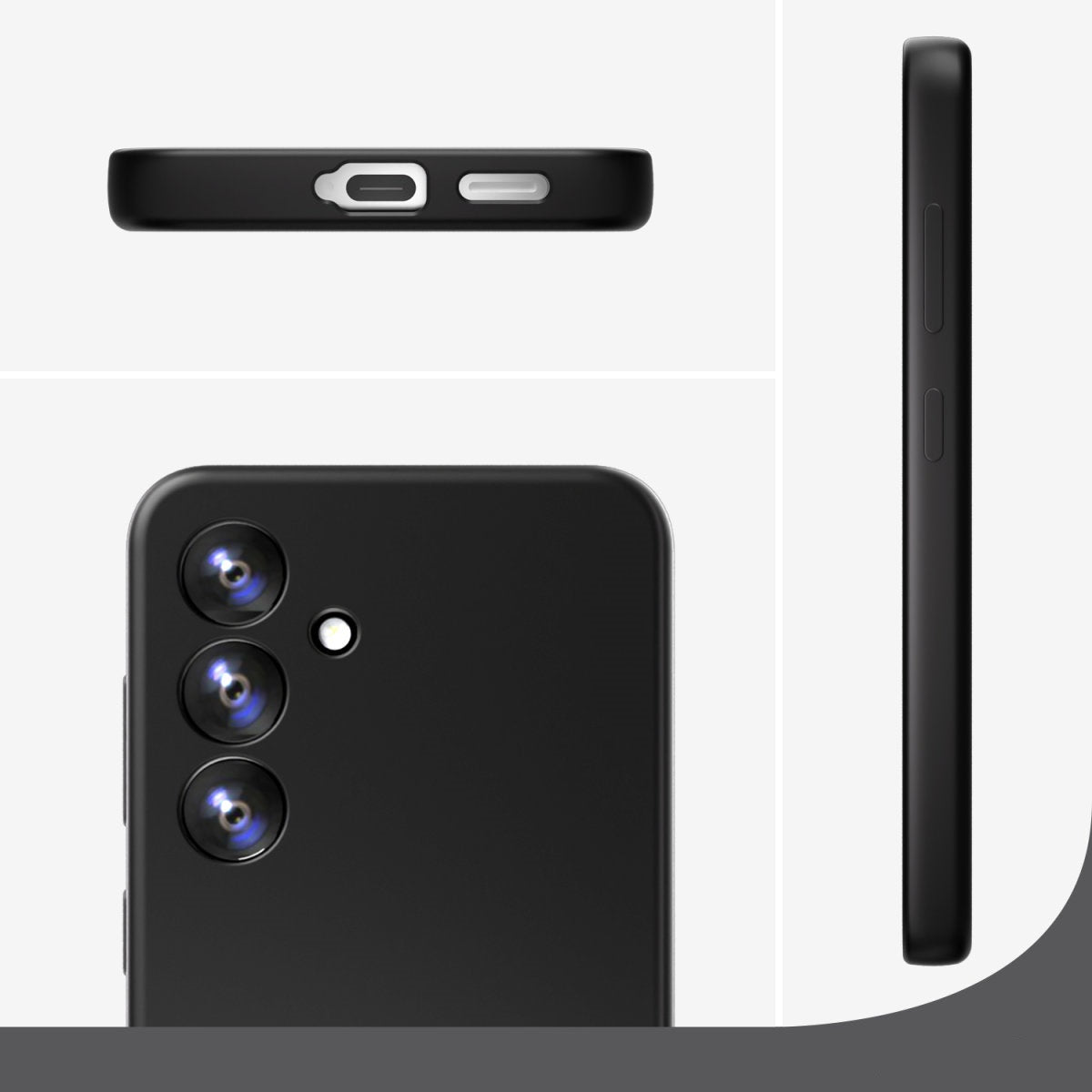 4smarts Backcover – für Samsung Galaxy A36 5G, Silikon, Schwarz