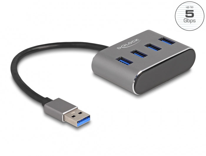 DeLOCK USB-Hub – USB 3.1 Gen 2, 4× USB-A, für Windows/Mac/ChromeOS