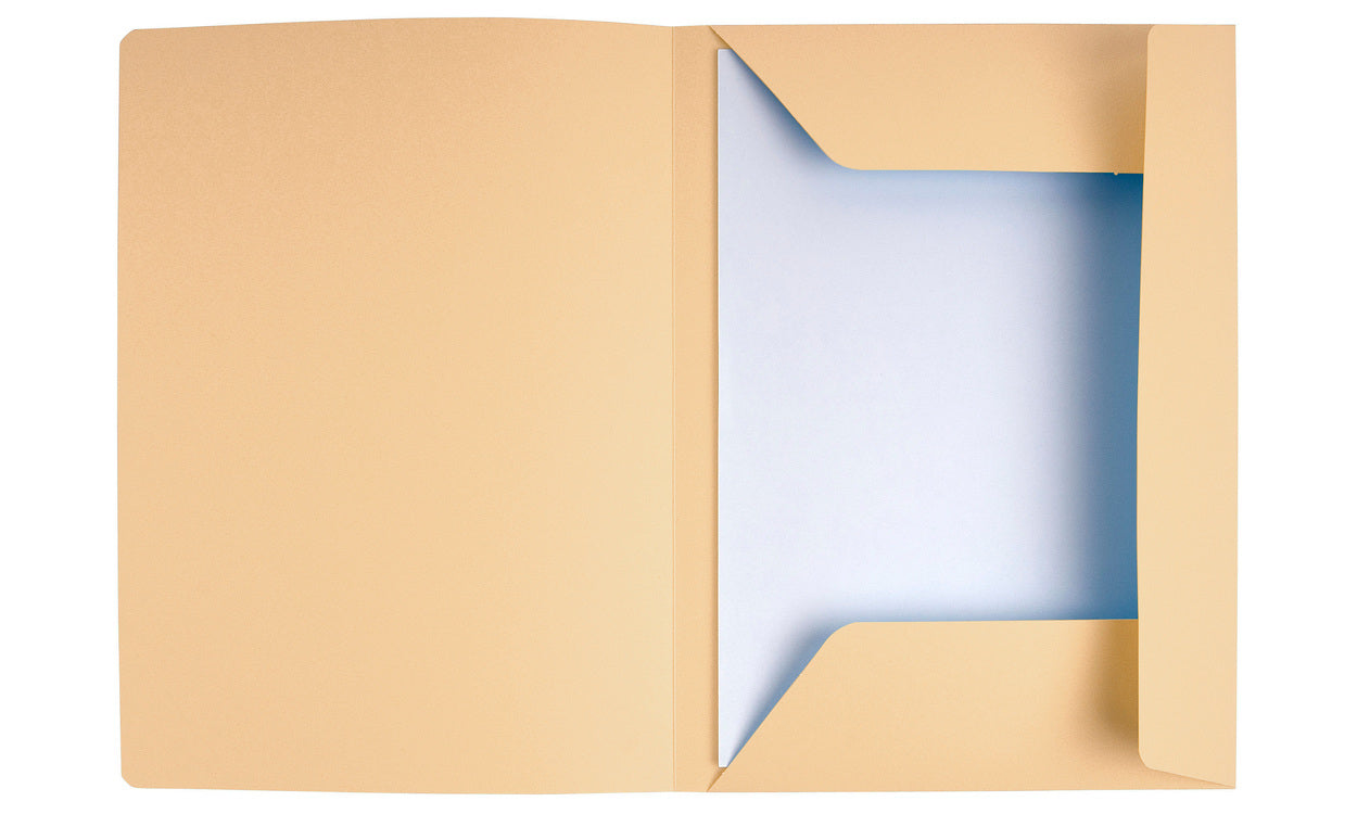 Exacompta Dokumentenmappe Jura 250 A4 – Karton, cremefarben, 3 Klappen, bis 200 Blatt, 50 Stk.