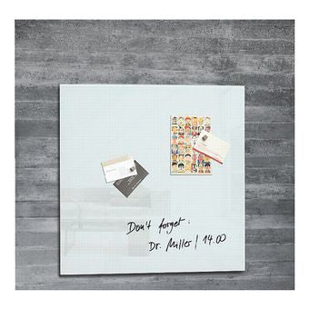 Sigel Whiteboard – 48 × 48 cm, Glas, magnetisch, Wandmontage, inkl. Magnete, Montagesatz