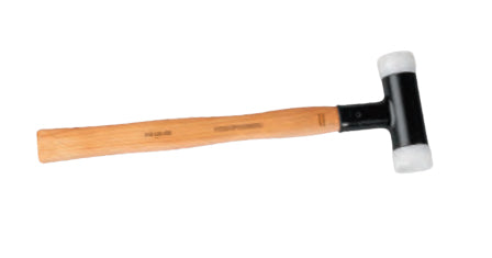 KRAFTWERK 310.120.040 Rückschlagfreier Hammer – 480 g, Kopfdurchmesser 40 mm, Holzgriff