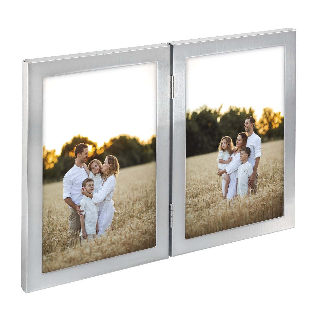 Hama Collagerahmen – für 2 Fotos: 13 × 18 cm – Aluminium, Silber