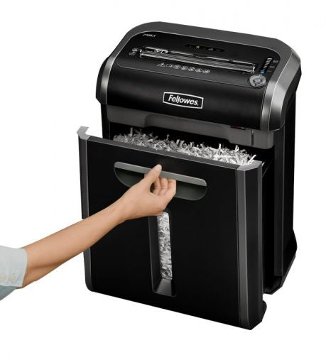Fellowes Aktenvernichter, DIN P-4, Partikelschnitt 3,9 × 38 mm, 16 Blatt, 23 l, CDs/Kreditkarten