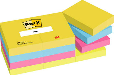 Post-it Haftnotizen – 51×38 mm – sortiert, 12×100 Blatt, PEFC