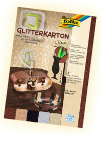 Folia Fotokarton, einseitig beglittert – 24 × 34 cm, mehrfarbig, 300 g/m² – 5 Blatt, Classic