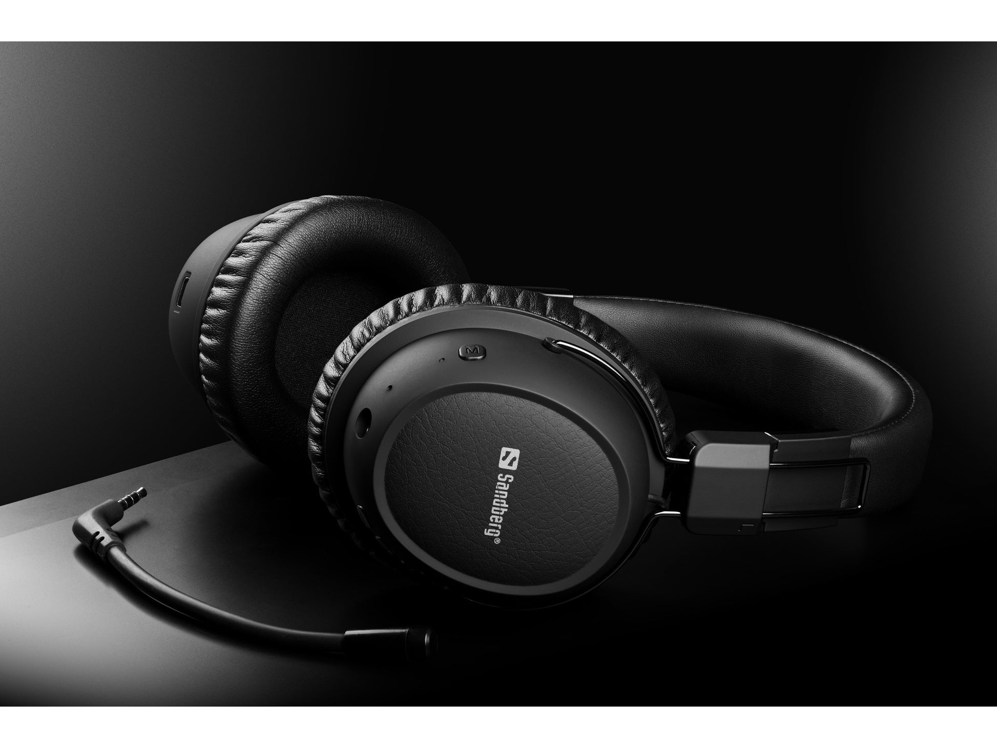 Sandberg FlexMic – Gaming-Headset Over-Ear – Bluetooth, ANC, Abnehmbares Mikrofon – Schwarz – bis 13 h