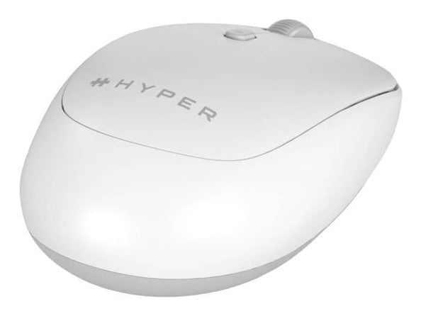 HyperSpace Next HS2100GL Mobile Maus – kabellos, für Rechtshänder, programmierbare Tasten, weiss