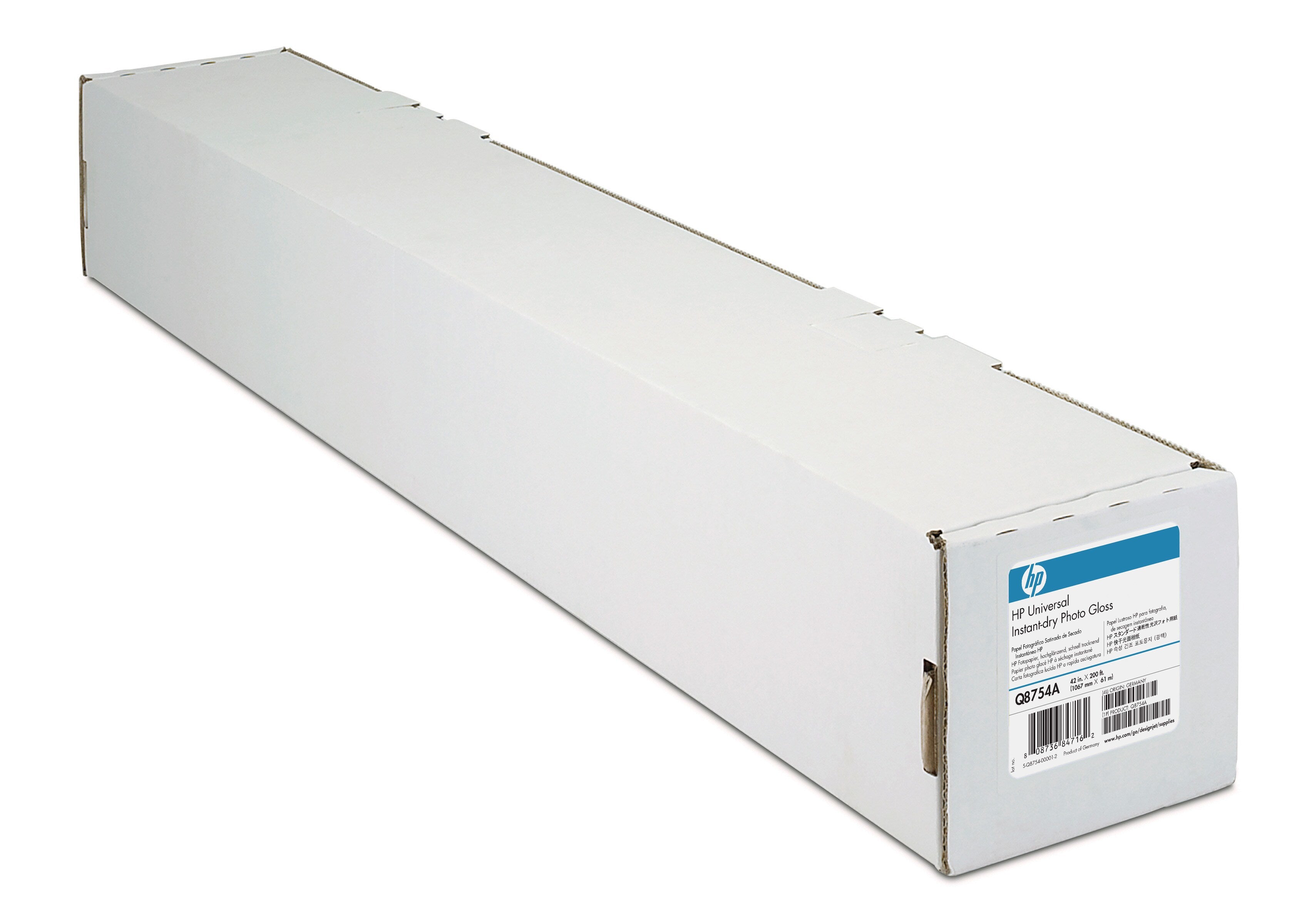 HP Fotopapier glänzend – 1118 mm × 61 m – 190 g/m² – Kern 2″