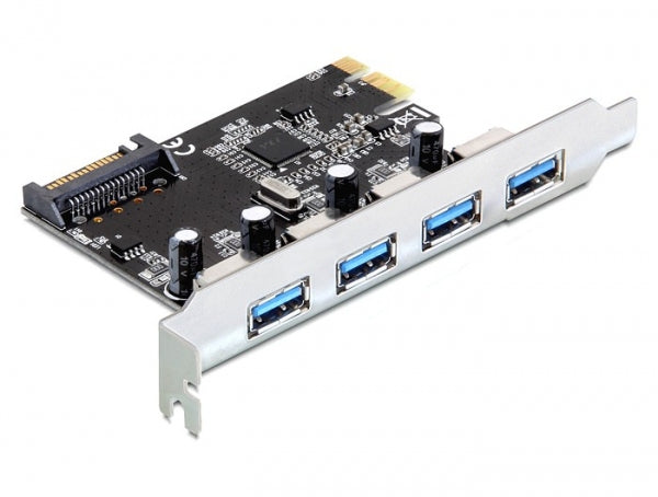 DeLOCK 89297 – PCIe USB-Karte – 4×USB-A 5 Gbit/s, PCIe, SATA 15-Pin