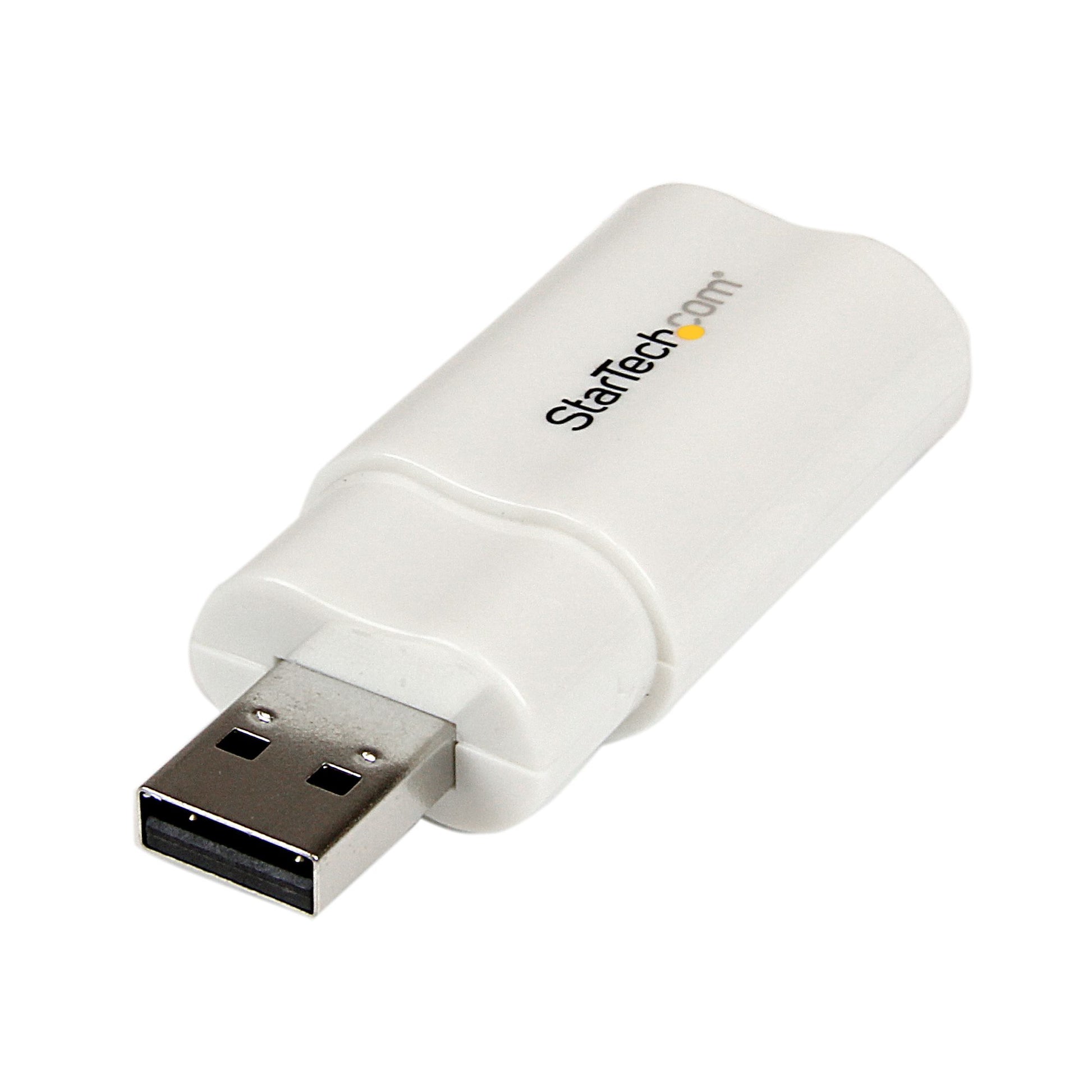 StarTech.com Externe USB-Soundkarte – USB, 3,5 mm Klinke/Mic – Weiss