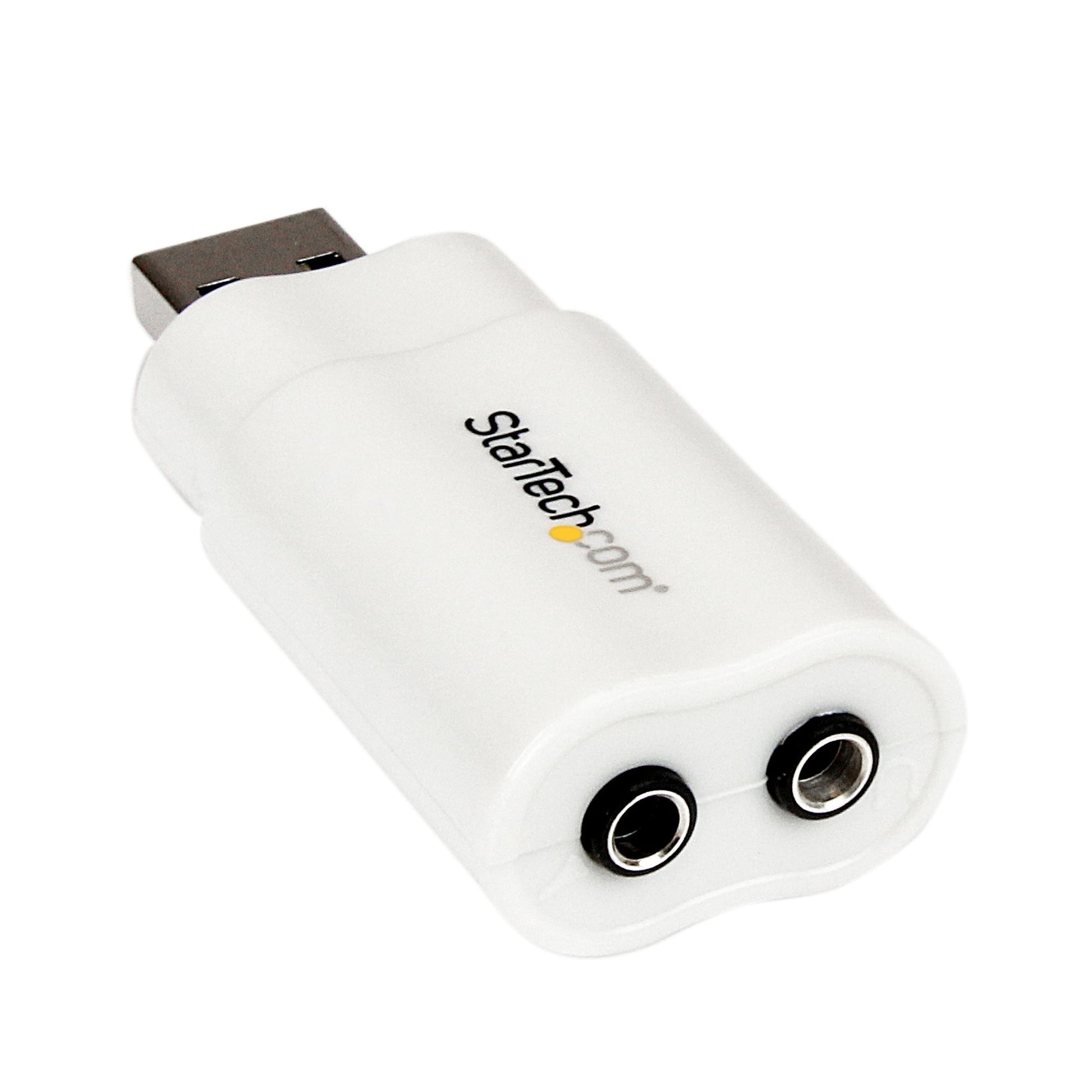 StarTech.com Externe USB-Soundkarte – USB, 3,5 mm Klinke/Mic – Weiss