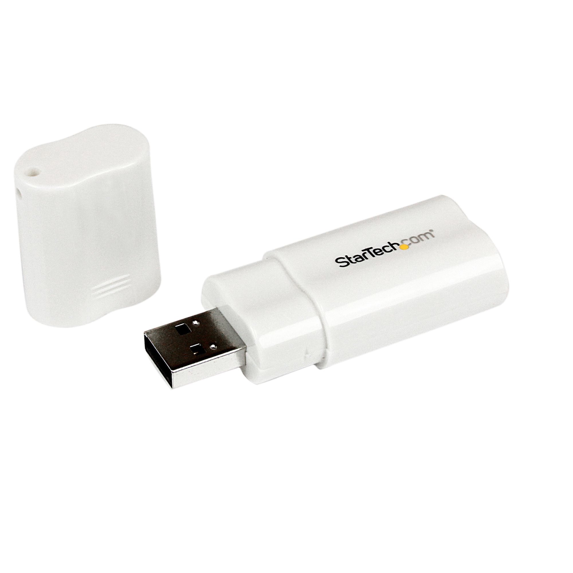 StarTech.com Externe USB-Soundkarte – USB, 3,5 mm Klinke/Mic – Weiss