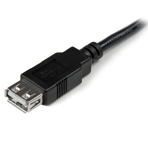 StarTech.com USB-A Verlängerungskabel (Stecker auf Buchse) – USB 2.0 (480 Mbit/s) – 0,152 m – Schwarz