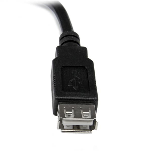 StarTech.com USB-A Verlängerungskabel (Stecker auf Buchse) – USB 2.0 (480 Mbit/s) – 0,152 m – Schwarz