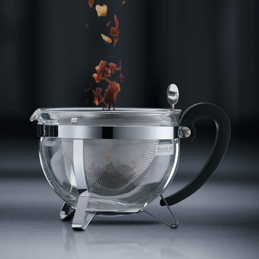 Bodum Chambord – Teezubereiter – 1 l – mit Edelstahlfilter – silber