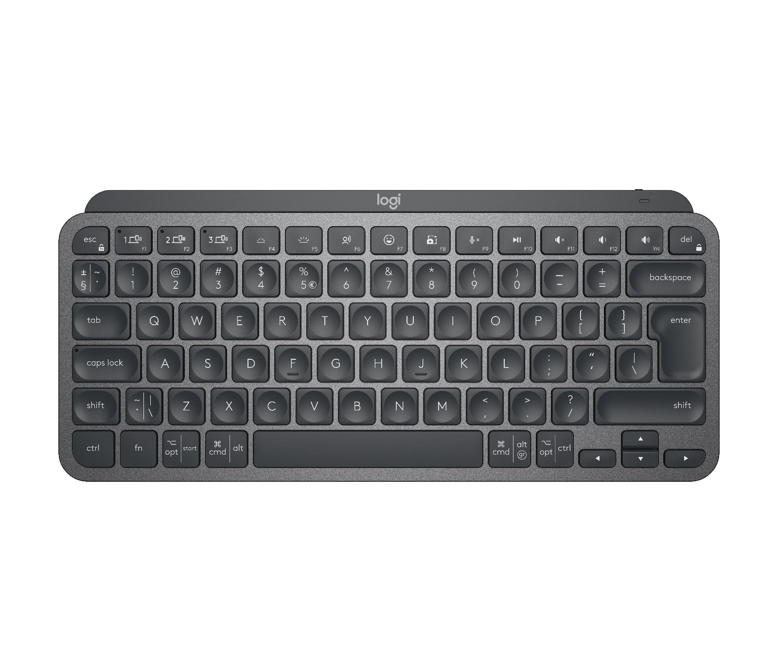 Logitech MX Keys Mini – Tastatur, kabellos (Bluetooth/2,4 GHz), US-Layout (EN)