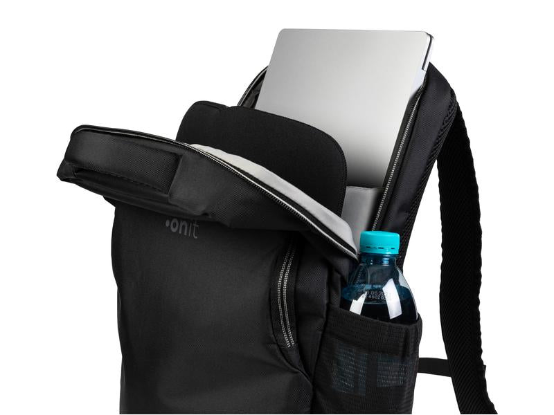 ONIT Notebook-Rucksack bis 15,6" – 14 l, Notebook-Fach – Schwarz