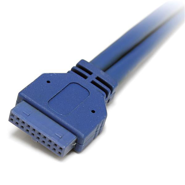 StarTech.com Adapter IDC zu USB-A – 2× USB-A, USB 3.2 Gen 1 (5 Gbit/s), 0,5 m, Blau/Edelstahl