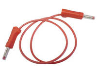 Velleman Verlängerungskabel, Bananenstecker, 0,5 m, stapelbar, 10 A 250 V, IEC1010, Silikonkabel – Rot