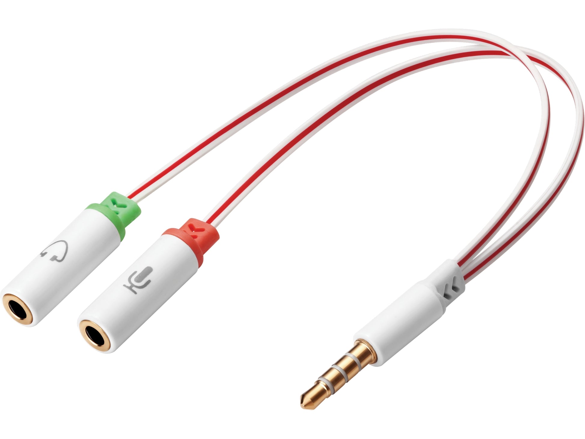 Sandberg 2× 3,5 mm (Stecker) auf 3,5 mm (Buchse) Adapter – für Headsets