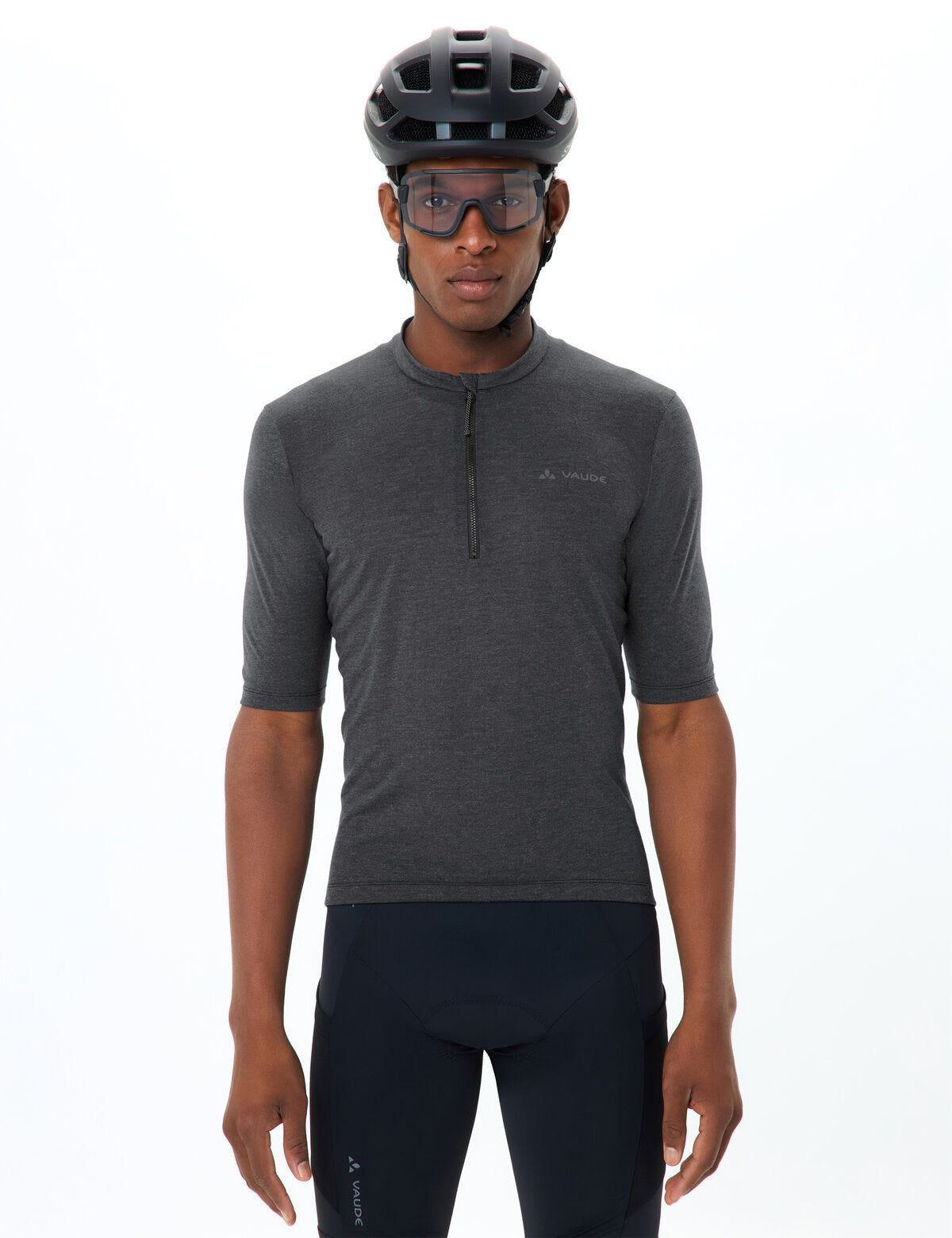 VAUDE Velotrikot – XL – Schwarz, Polyester (recycelt)/Lyocell, Atmungsaktiv, 1 Stück
