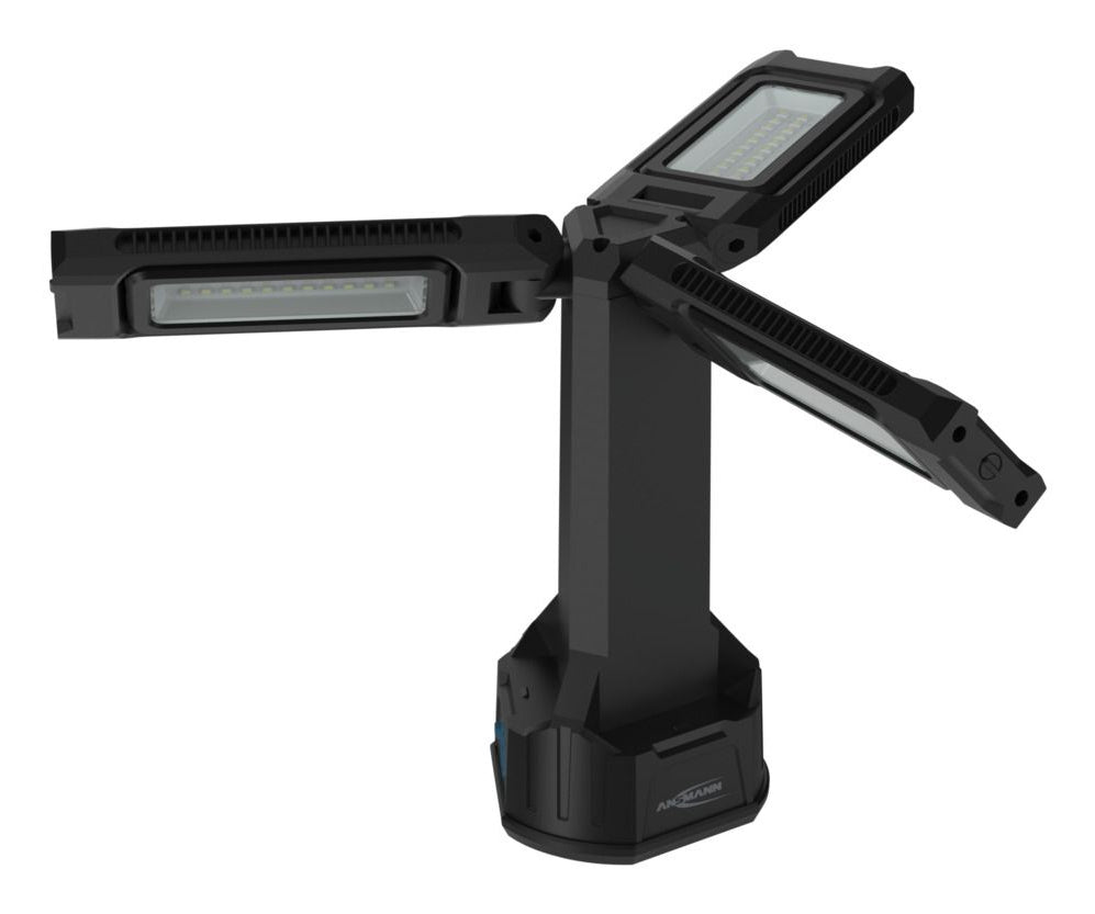 Ansmann Arbeitsleuchte Triohead 7000R – 7000 lm, Akku 4000 mAh, 66 W, IPX4, dimmbar – Schwarz