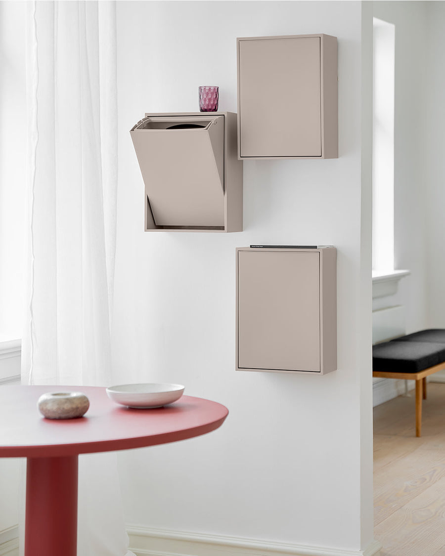 ReCollector Recyclingbox – 12 l – Recycling-Kunststoff, rechteckig – Silbergrau