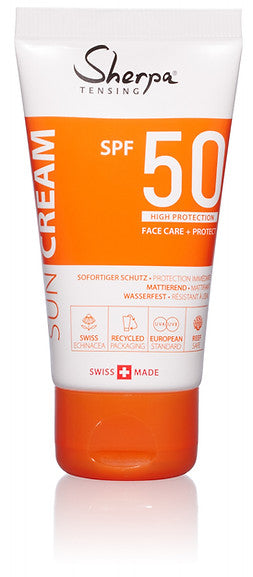 Sherpa Sonnencreme – Kunststoff, parfümfrei, Lichtschutzfaktor 50, wasserabweisend