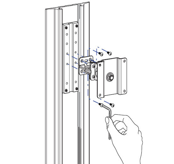 Ergotron Montageset Serie 100/200/300/400 – VESA-Adapterplatte – Wand – Silber – für Ergotron LX, MX, 400 (u. a.)