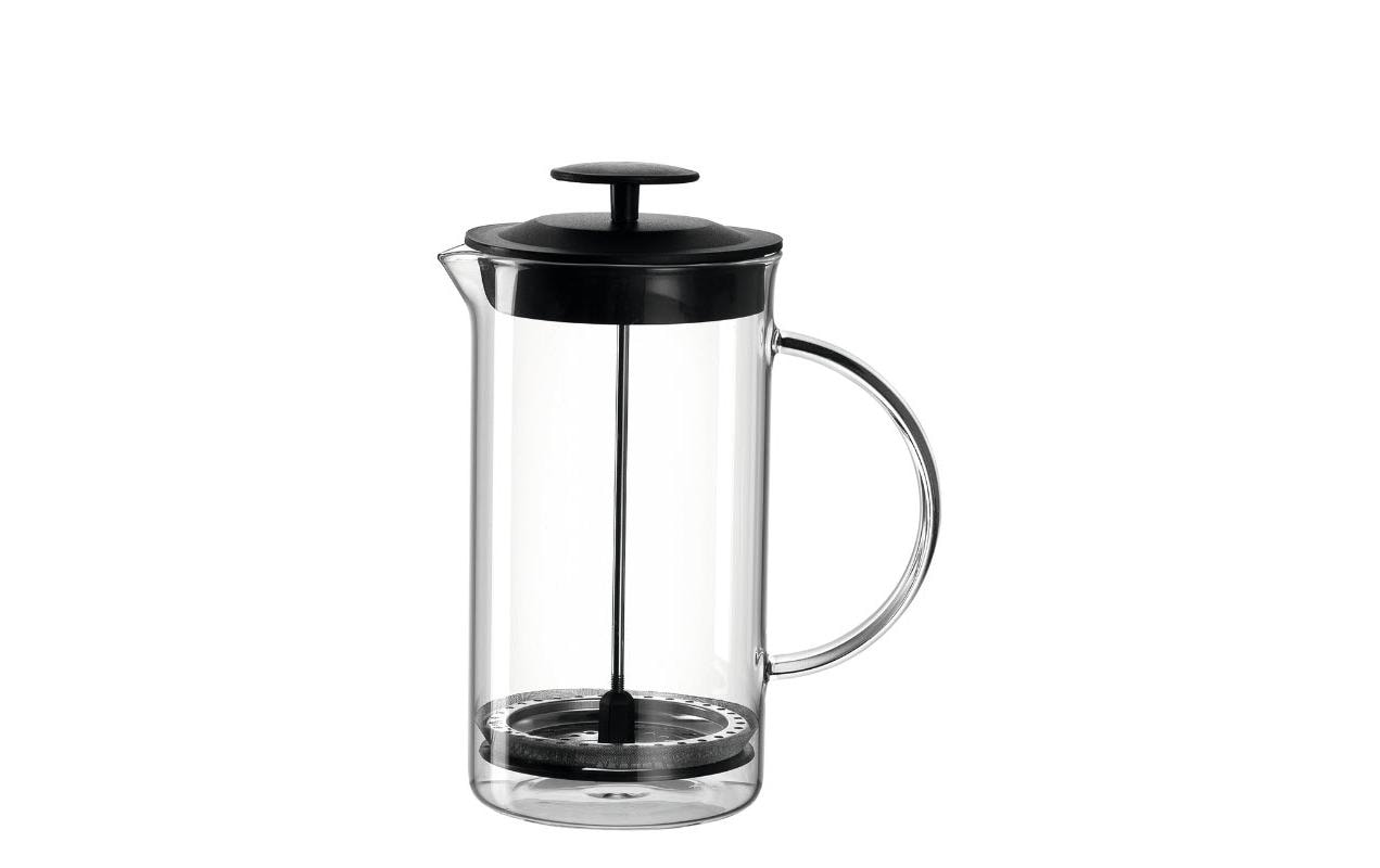 Montana French Press 1,15 l, Ø 11 × 22 cm, Glas (Borosilikat)/Polypropylen (PP), Schwarz/Transparent