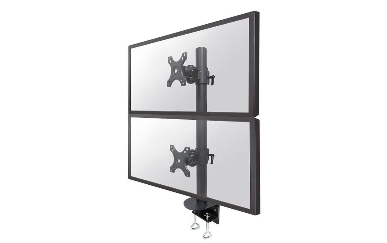 Neomounts Monitorarm, Dual, Tischklemme, bis 49", 15 kg, Full Motion, für gebogene Bildschirme, schwarz