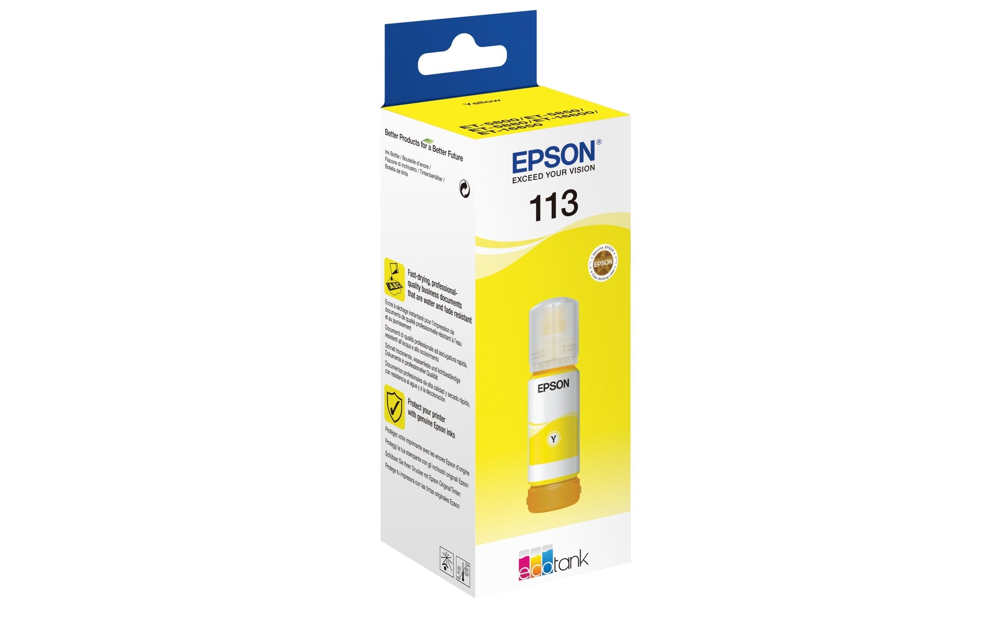 Epson Tintenpatrone 113, Gelb – für Inkjetdrucker/Multifunktionsgeräte