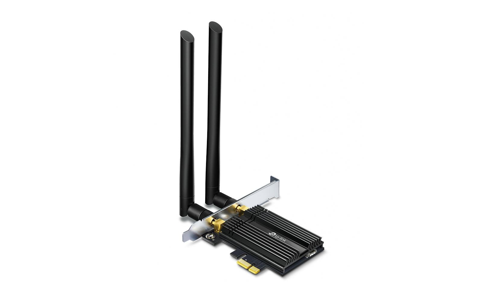 TP-Link Archer TX50E PCIe WLAN-Karte – Wi-Fi 6, 2,4/5 GHz, 574/2402 Mbit/s, Bluetooth 5.0 – Für Windows 10 x64