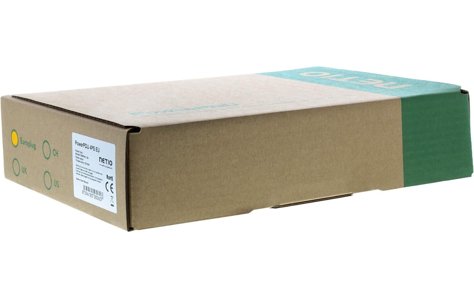 NETIO Steckdosenleiste – 4×C13, 1,8 m, geschaltet, C14-Eingang, IP-gesteuert
