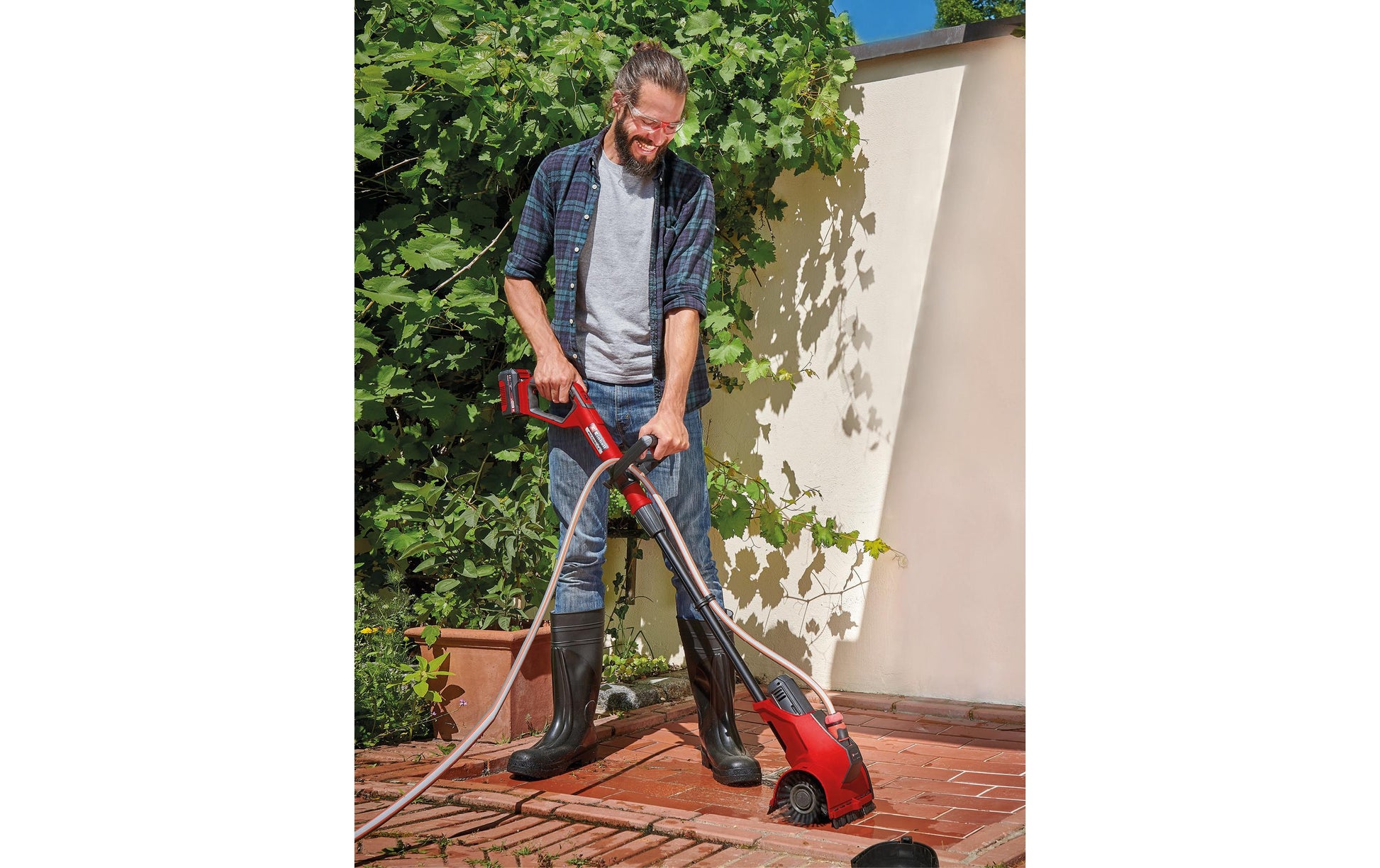 Einhell Akku-PICOBELLA Terrassenreiniger – für Power X-Change – Arbeitsbreite 215 mm