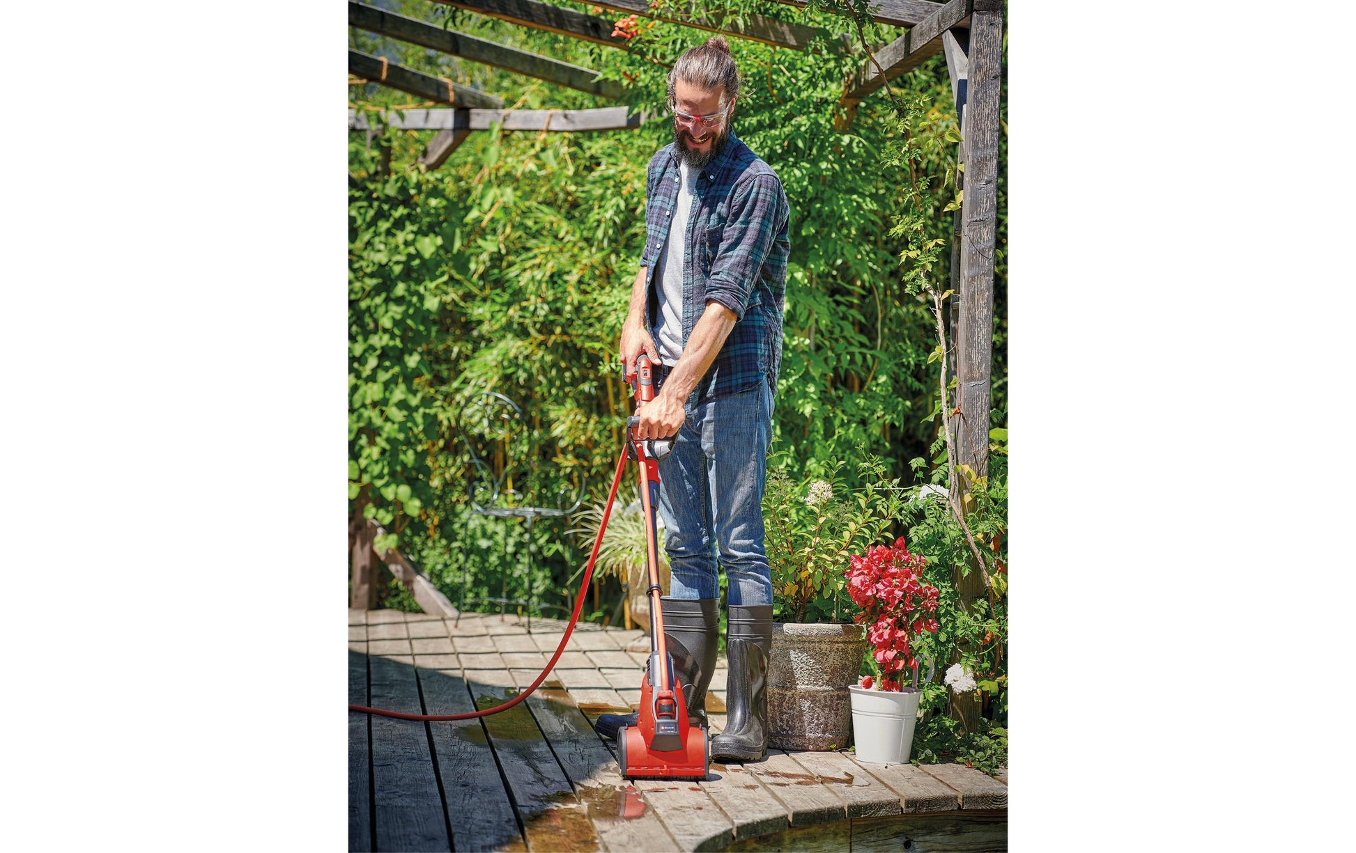 Einhell Akku-PICOBELLA Terrassenreiniger – für Power X-Change – Arbeitsbreite 215 mm