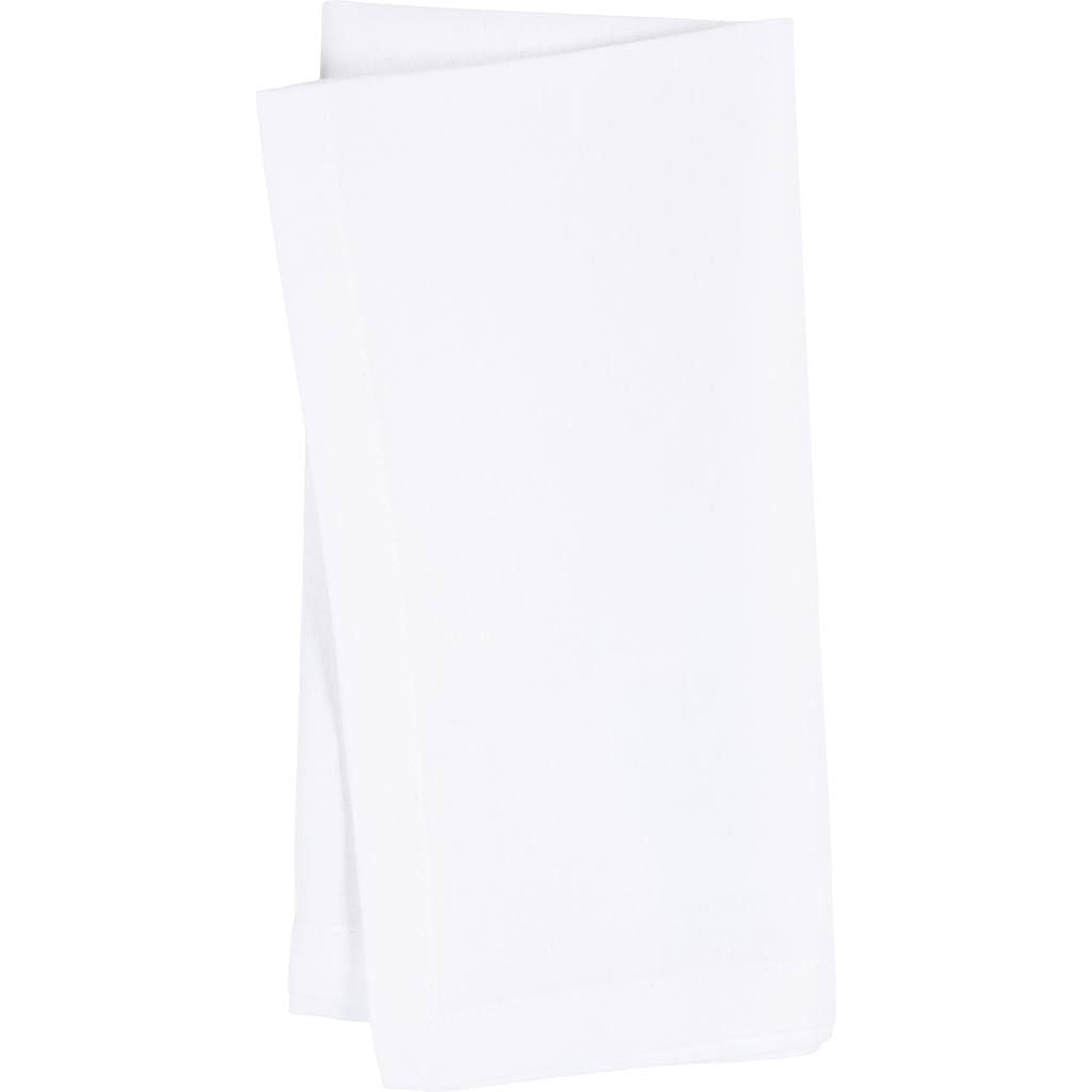 Creativ Company Stoffserviette Weiss – 42 × 42 cm, Baumwolle – 12-er-Set