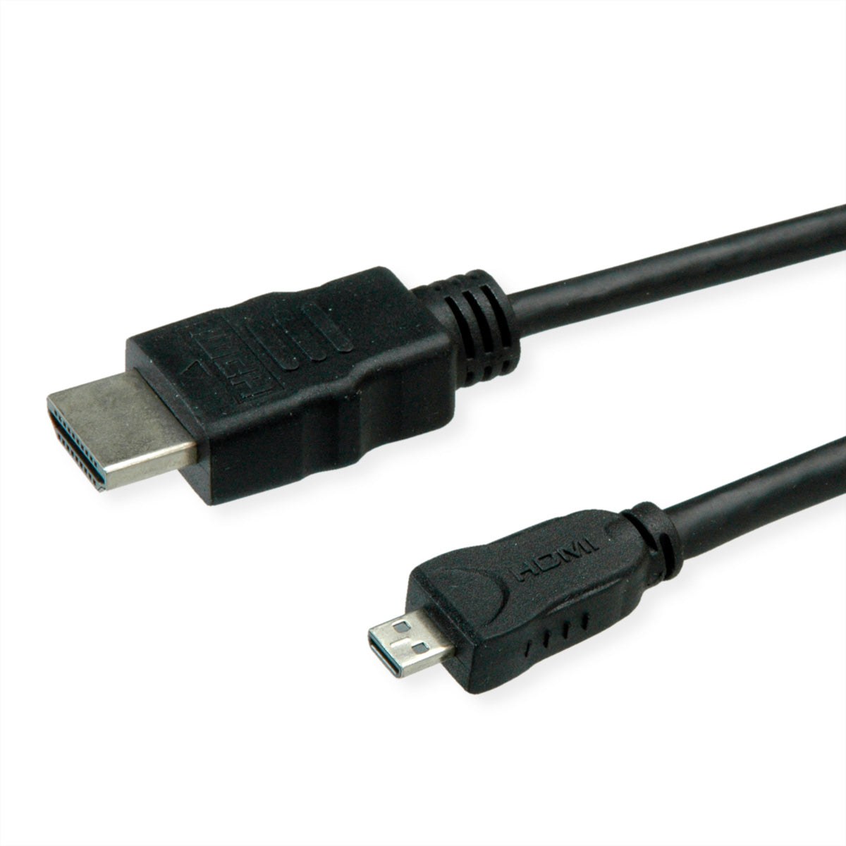 ROLINE GREEN Micro-HDMI auf HDMI Kabel HDMI 1.4 – 4K 30 Hz – 2 m – ARC, Ethernet