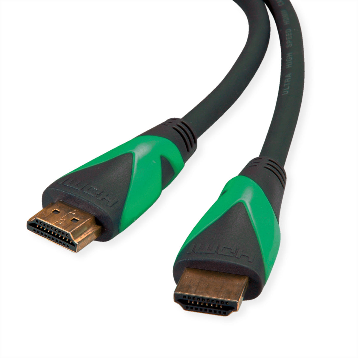 ROLINE GREEN HDMI Kabel HDMI 2.1 8K 60 Hz – 3 m – HDR, ARC – Schwarz/Grün