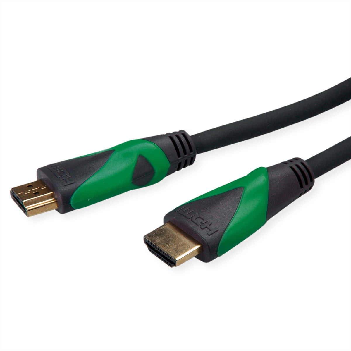 ROLINE GREEN HDMI Kabel HDMI 2.1 – 8K 60 Hz – 2 m – HDR, ARC – Schwarz/Grün