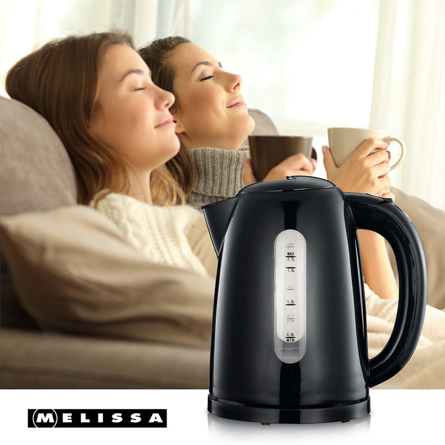 Melissa Wasserkocher 16130301 – 1,7 l, 2025 W, Schwarz, 360°-Sockel