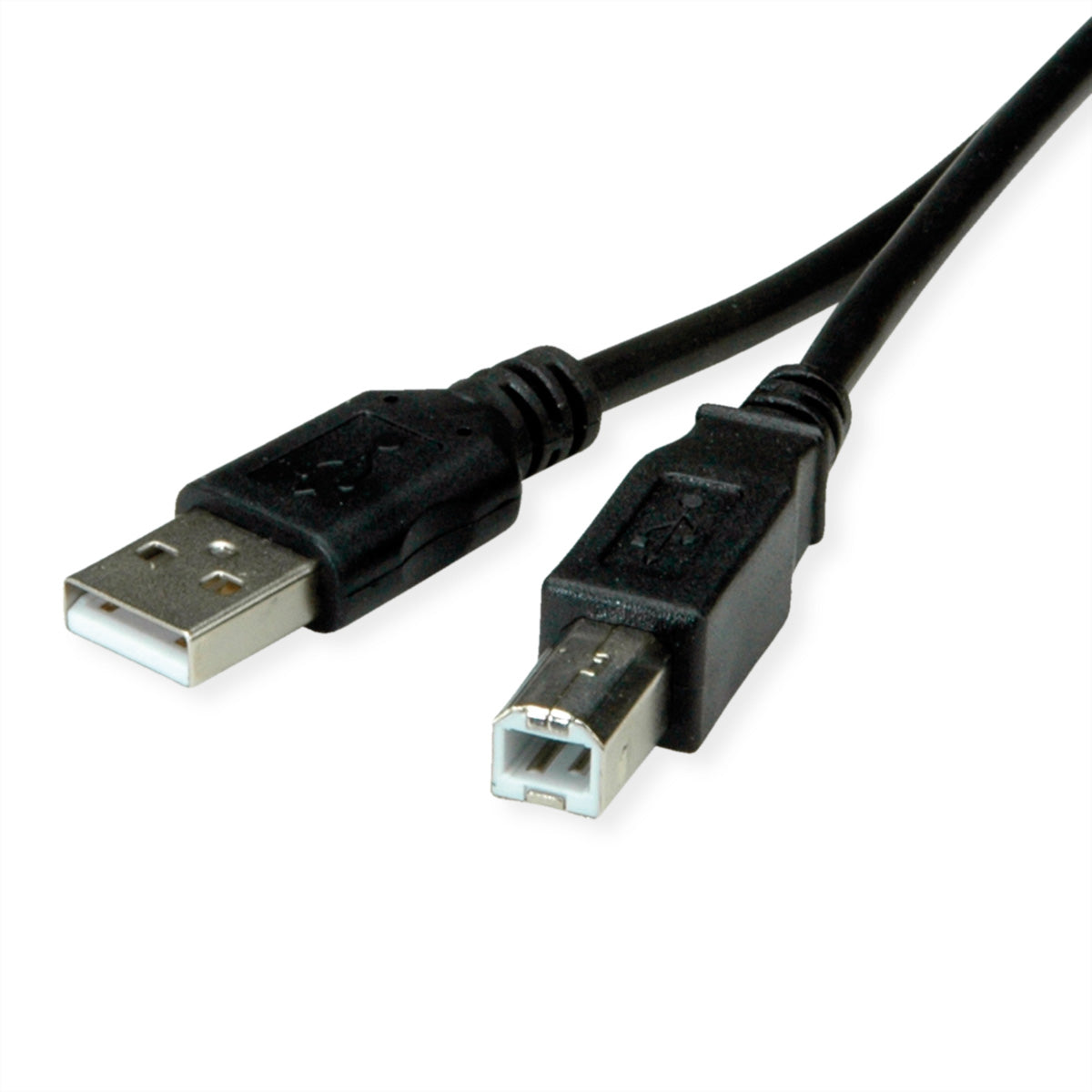 ROLINE Recycled Material ROLINE – USB-A auf USB-B Kabel – USB 2.0 (480 Mbit/s) – 1,8 m – Geschirmt, PVC-Mantel – Schwarz