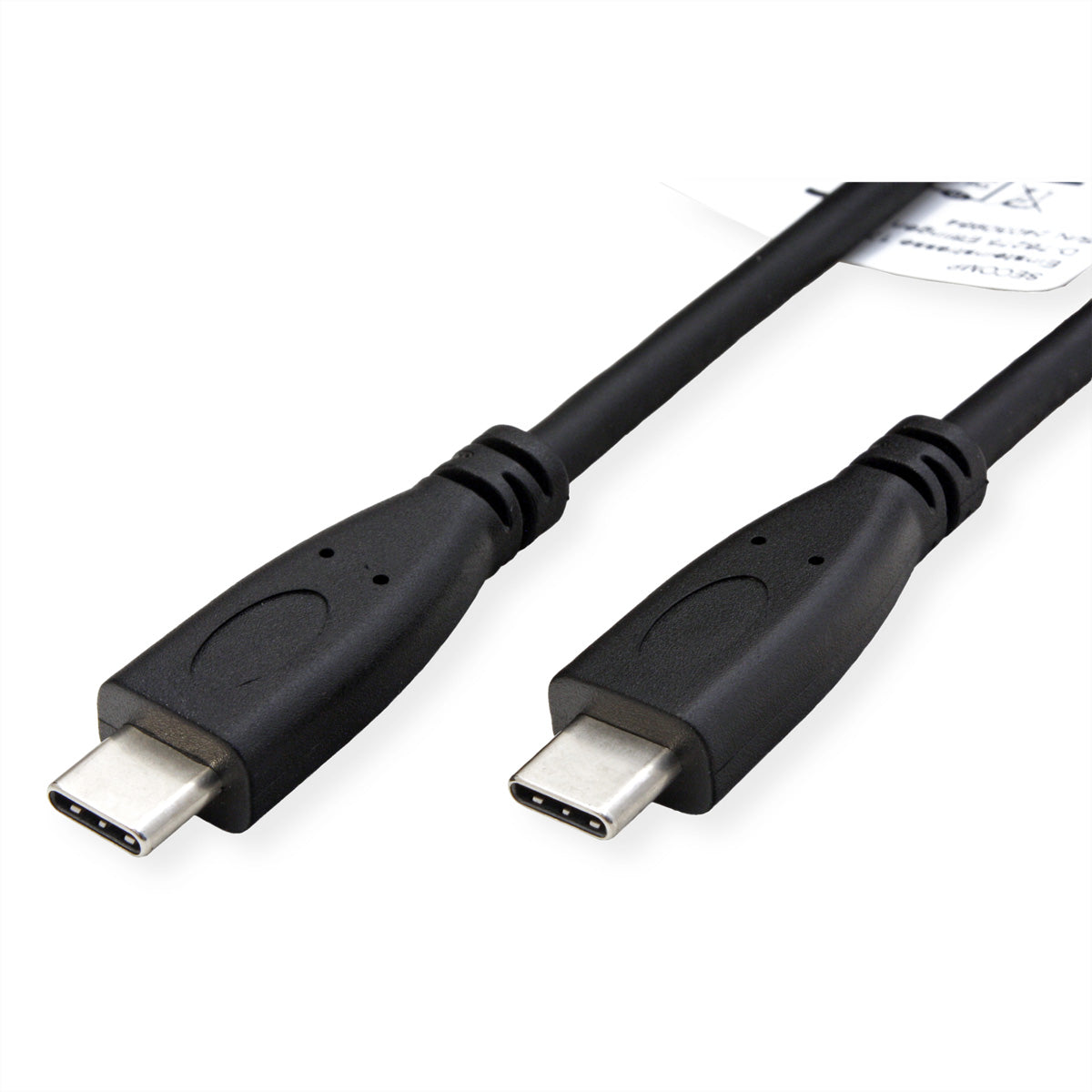 ROLINE Recycled Material ROLINE – USB-C auf USB-C Kabel – USB 3.2 Gen 2 (10 Gbit/s) – 1 m – PD 100 W – Vergoldete Kontakte – Schwarz