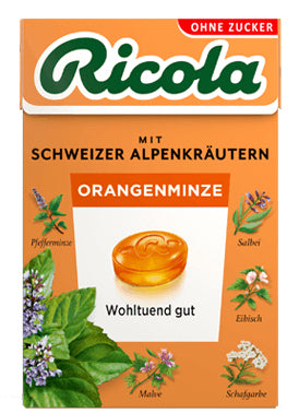 Ricola Box Duo Kräuterbonbons – Orangen-Minze – 2 × 50 g